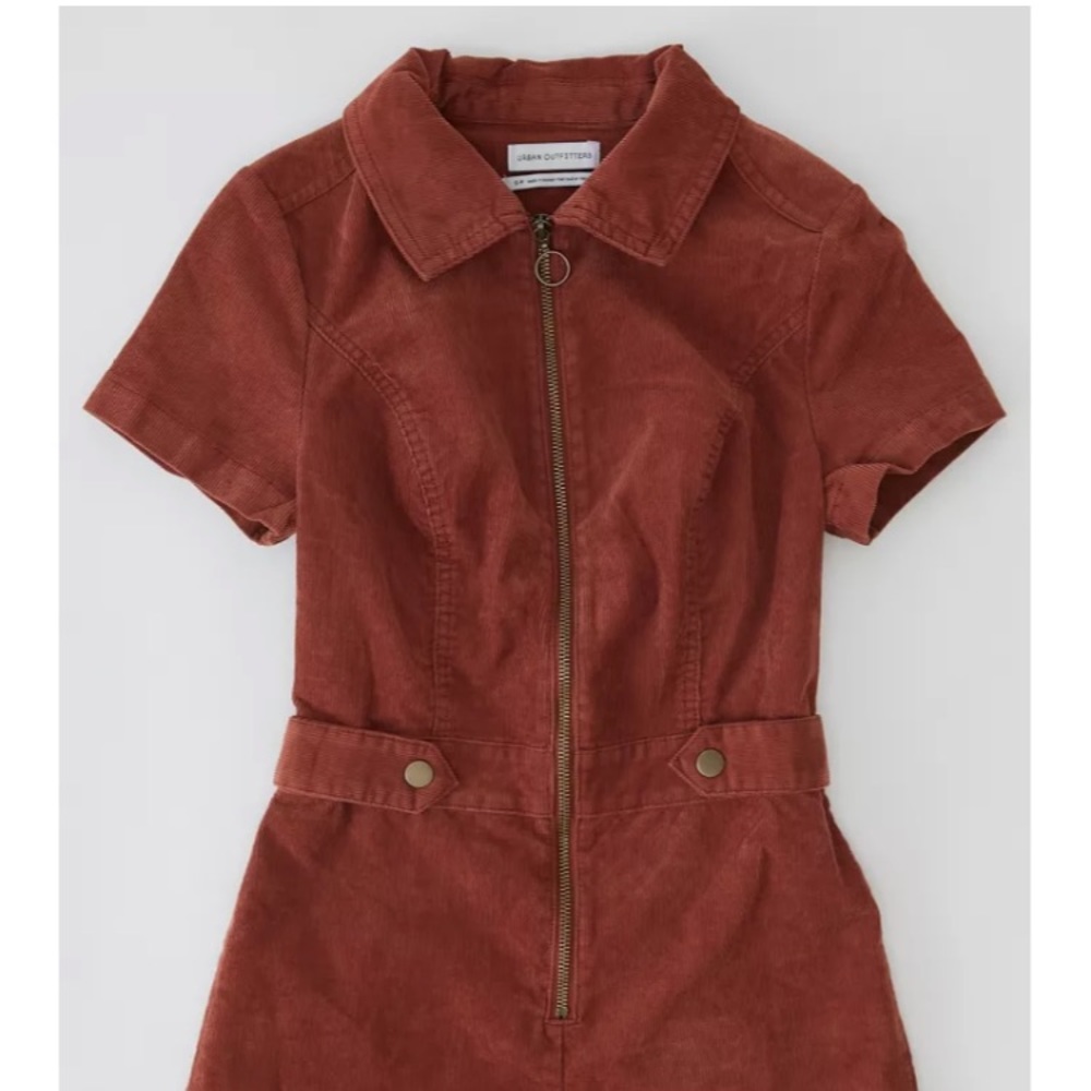 Urban outfitter zip-front short sleeved romper